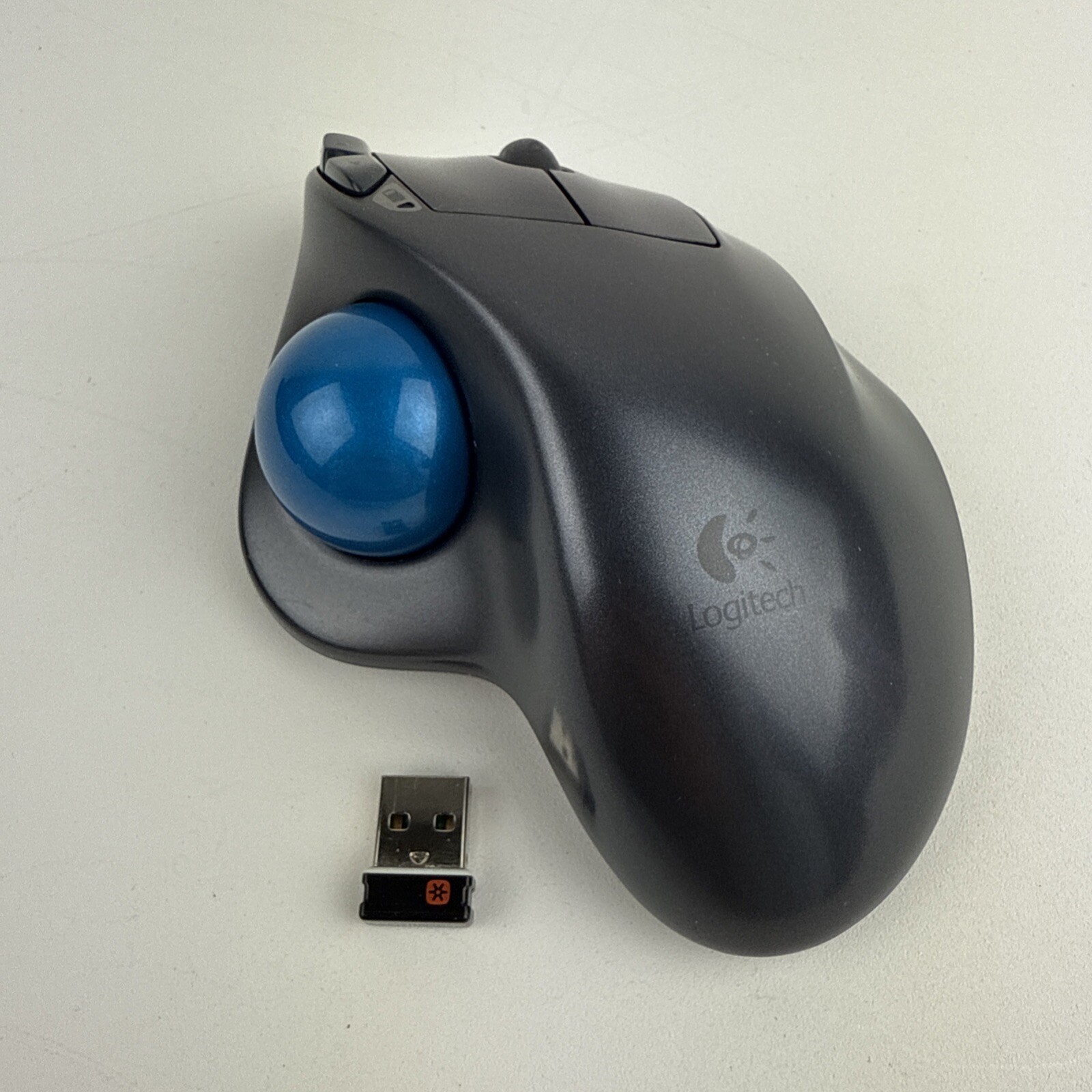 Logitech M570 910-001799 Wireless Trackball Mouse Black w/ Bluetooth Dongle