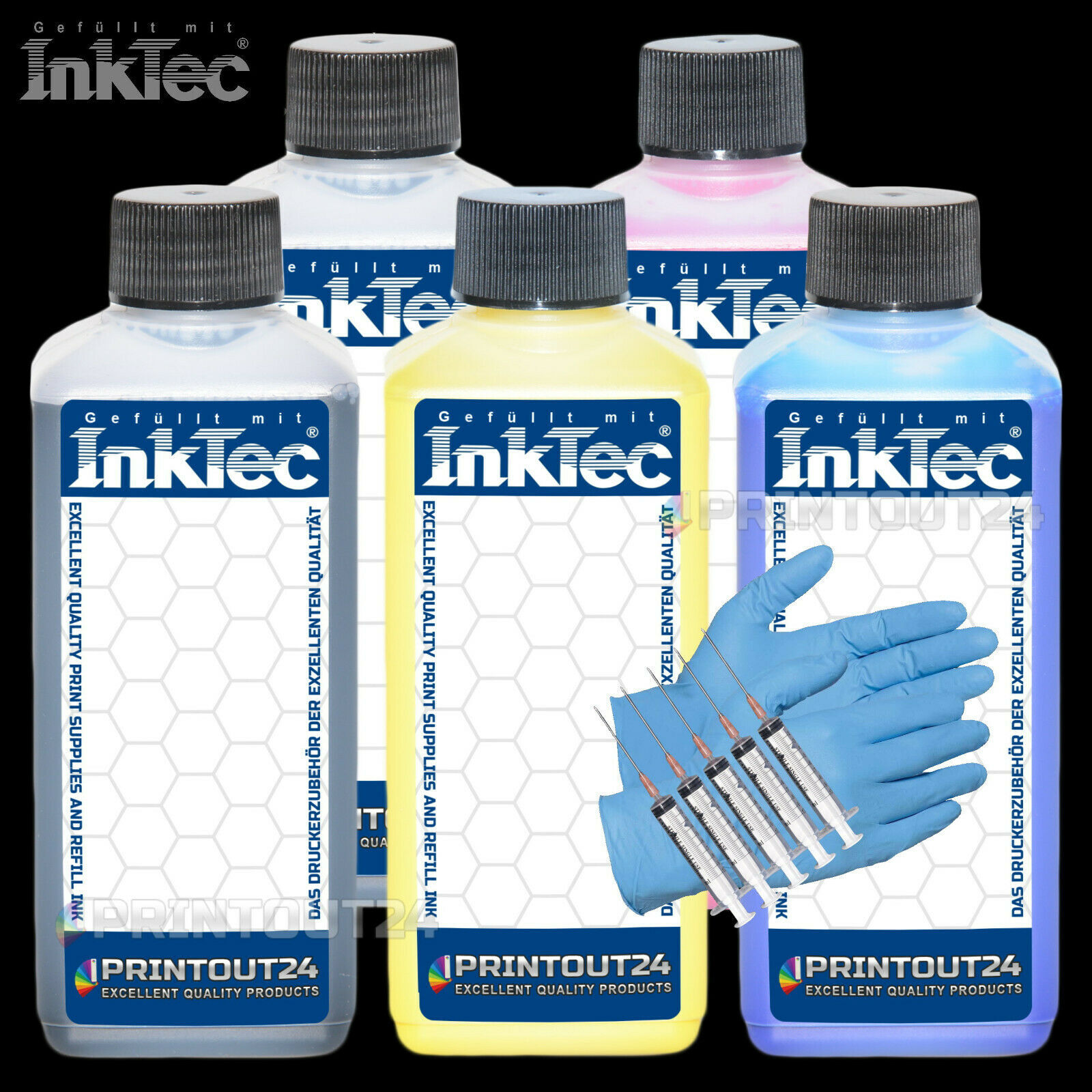 5X1L InkTec® Pigment Refill Ink For T6941 T6942 T6943 T6944 T6945
