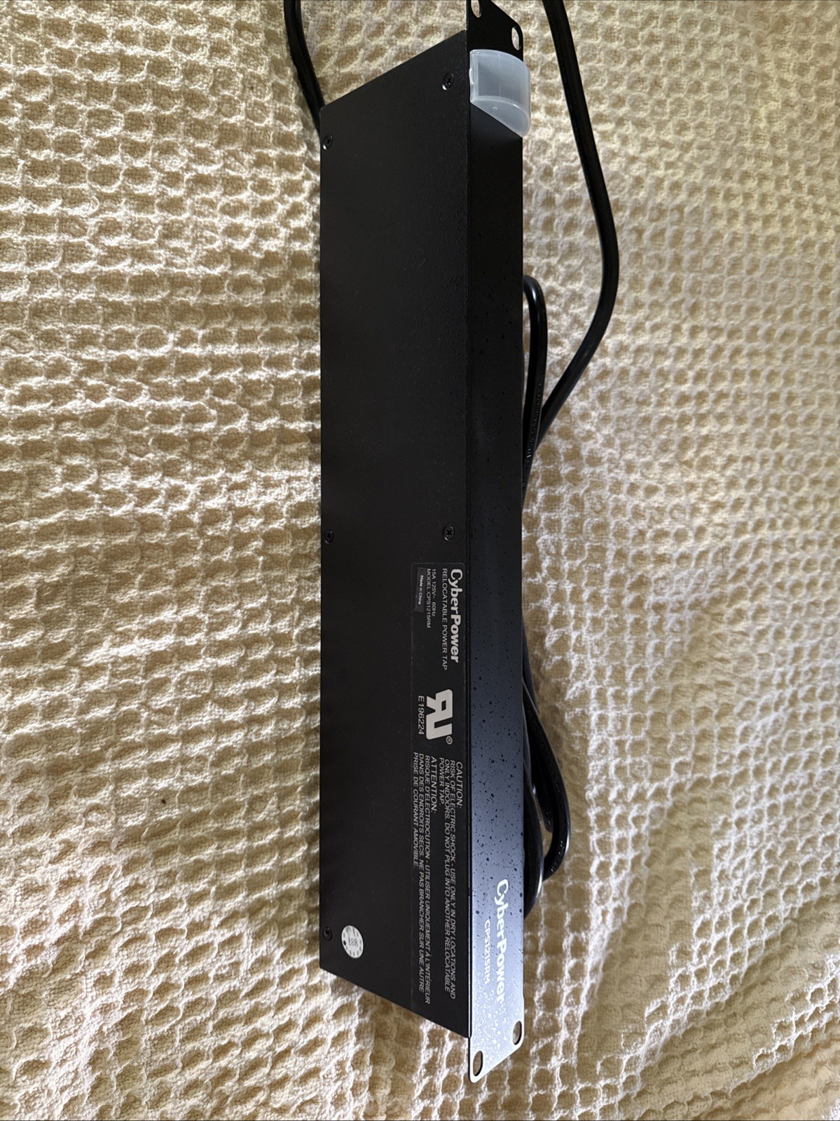 USED. Works, Cyber Power CPS-1215RM  Relocatable Power Tap. 10plgs 19” Rack unit