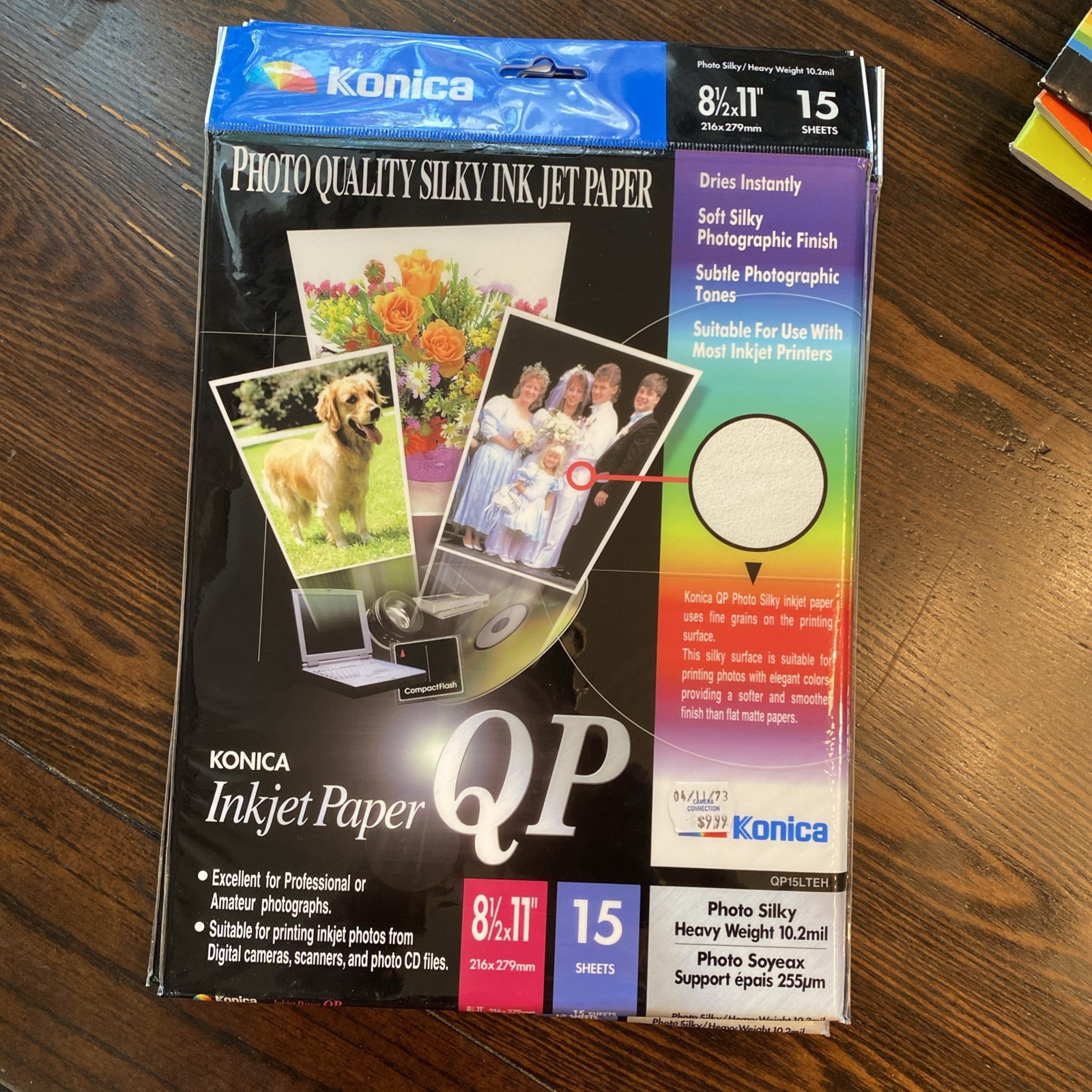 Konica Photo Quality Silky Ink Jet Paper QP 8 1/2" x 11" - 4 packs x 15 sheets