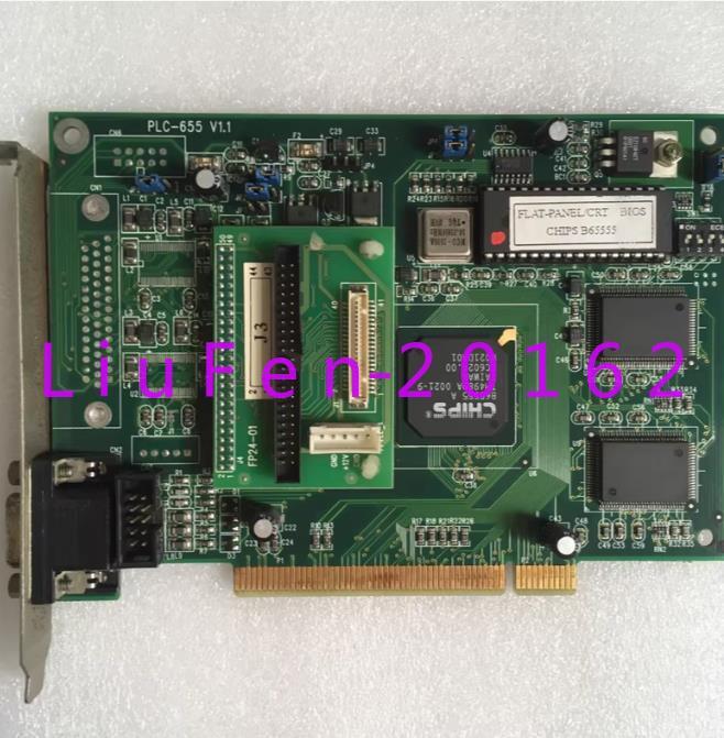 1pc used PCI graphics card PLC-655 V1.1