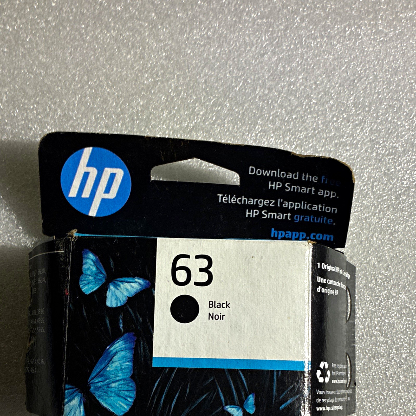 HP 63 Genuine Original Black Ink Cartridge for Inkjet Printers