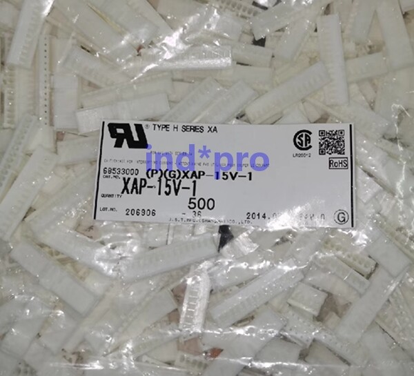 For 500pcs/1bag Connector XAP-15V-1 Rubber shell 15-Pin spacing 2.5mm