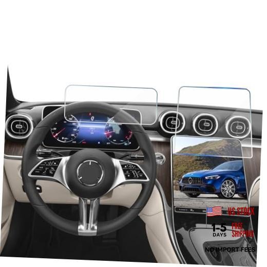 2 Pack Screen Protector for C/GLC 11.9" infotainment & 12.3" gauge Transparent