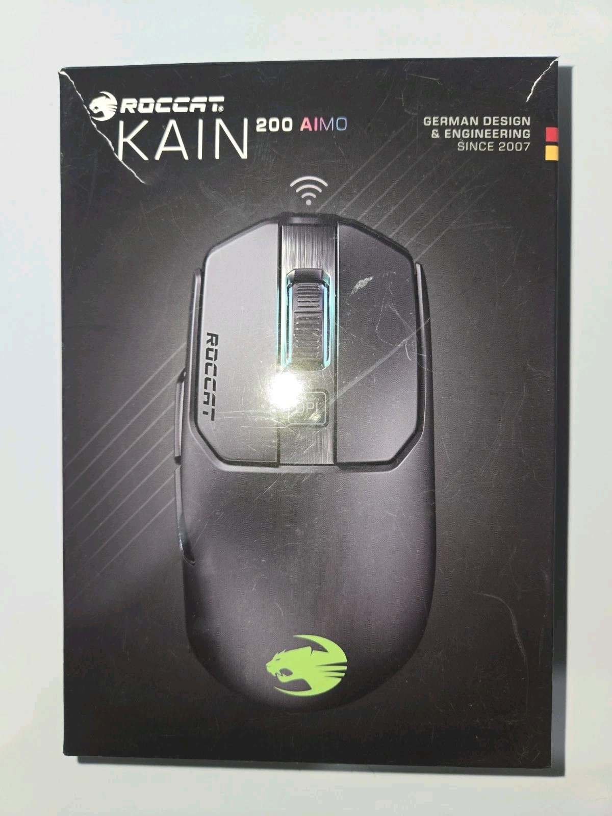 ROCCAT Kain 200 AIMO Wireless PC Gaming Mouse, RGB Backlit - Lighting Black