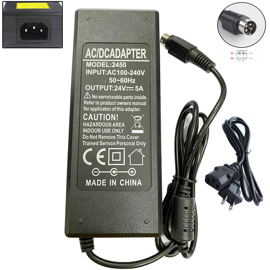 New 24V 5A Supply Adapter For Effinet EFL-2202W，FY2405000 LCD Monitor