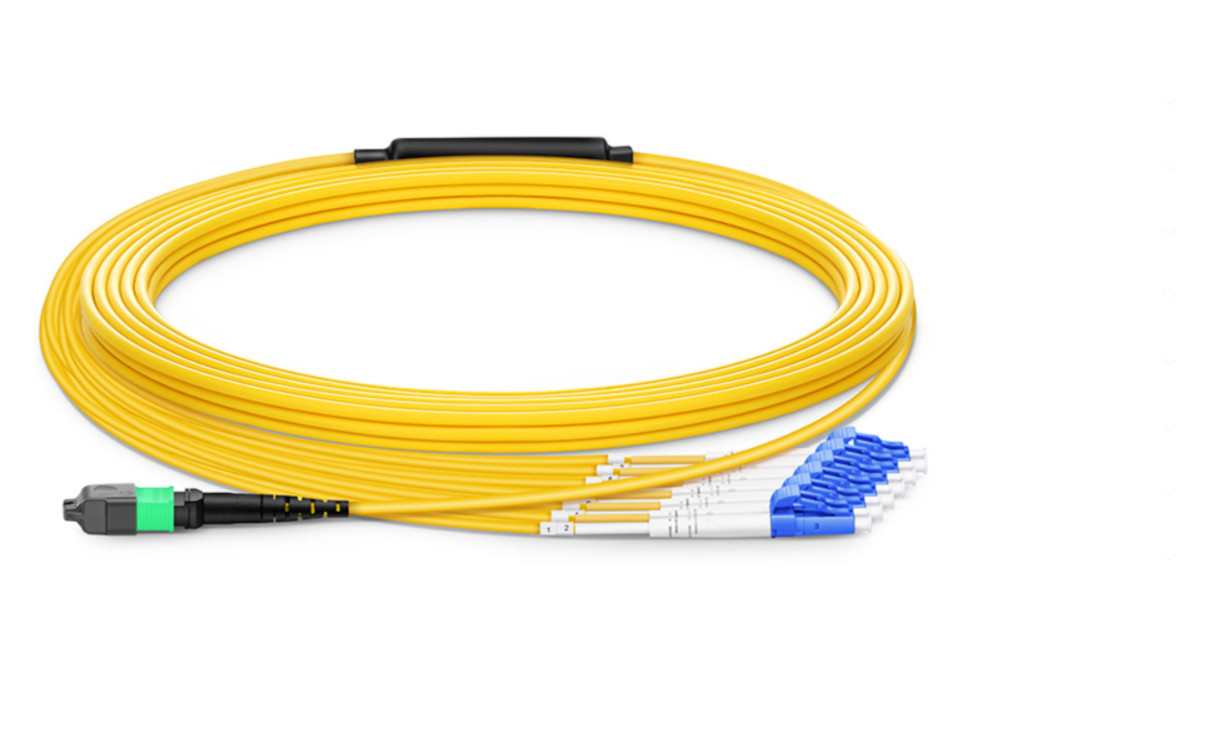 2m MPO/MTP to 24 LC Type A Breakout Fiber Optic Cable SM Fiber Patch Cord -09845