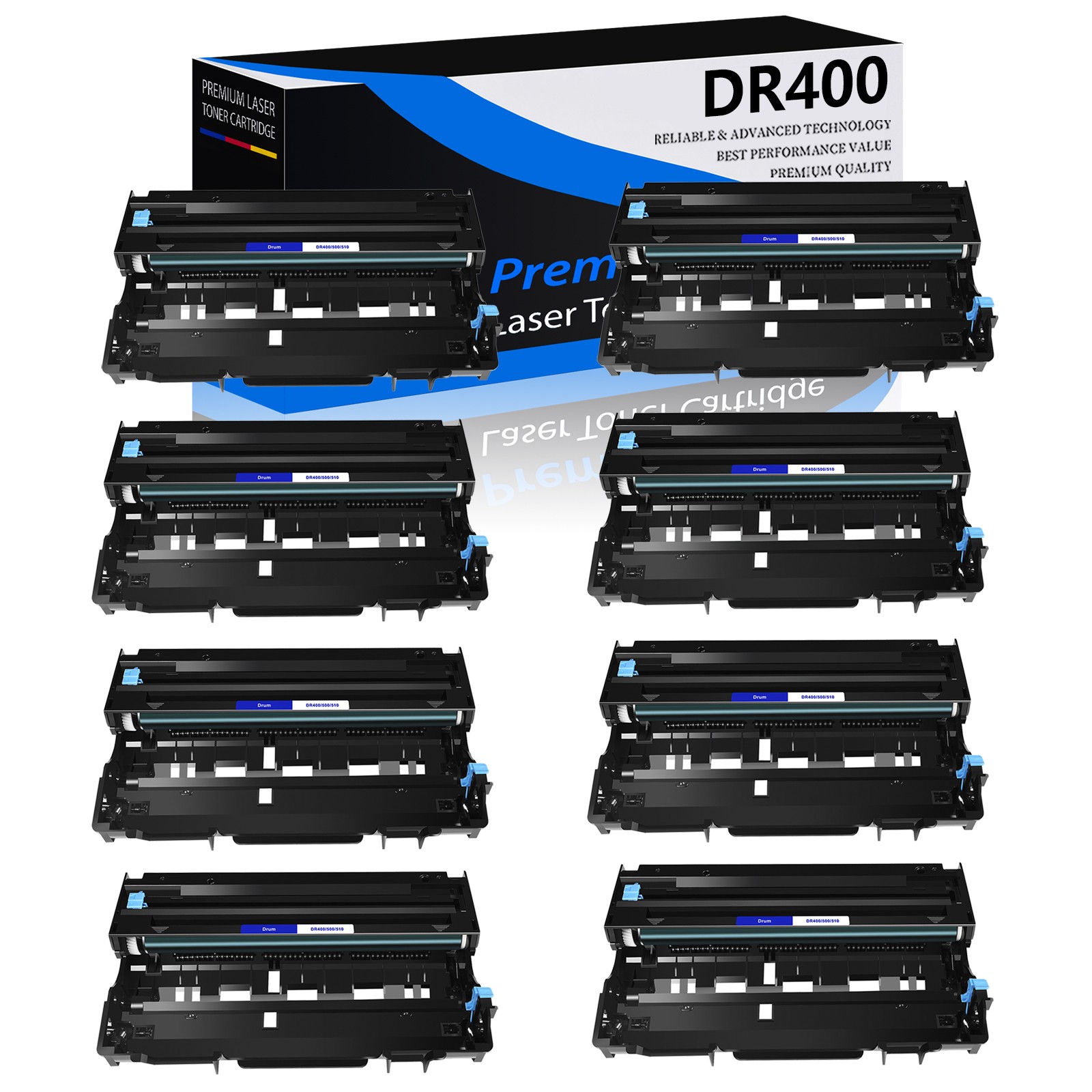 8 PK DR400 DR-400 Drum Unit For Brother DR500 Intellifax 4100 4750 5750 MFC-8700