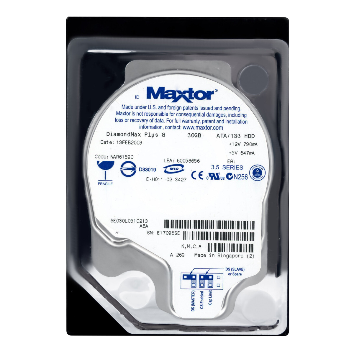 Maxtor Diamondmax Plus 8 30GB 7.2K 2MB ATA 3.5'' 6E030L0