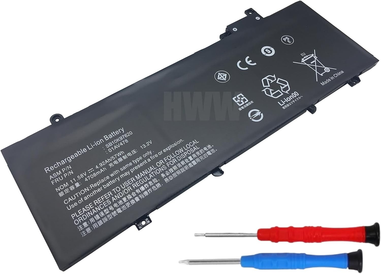HWW New 11.52V 57Wh Battery Replacement for L17M3P71 Lenovo ThinkPad T480s