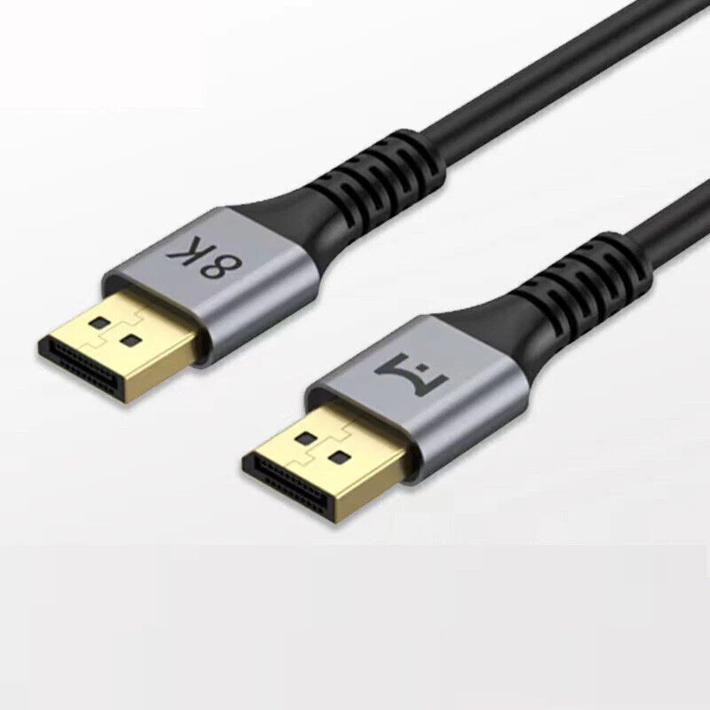 BLACK/GRAY - MVTV 1.5M DISPLAYPORT TO DISPLAYPORT CABLE HDR DP 1.4 MALE TO MALE