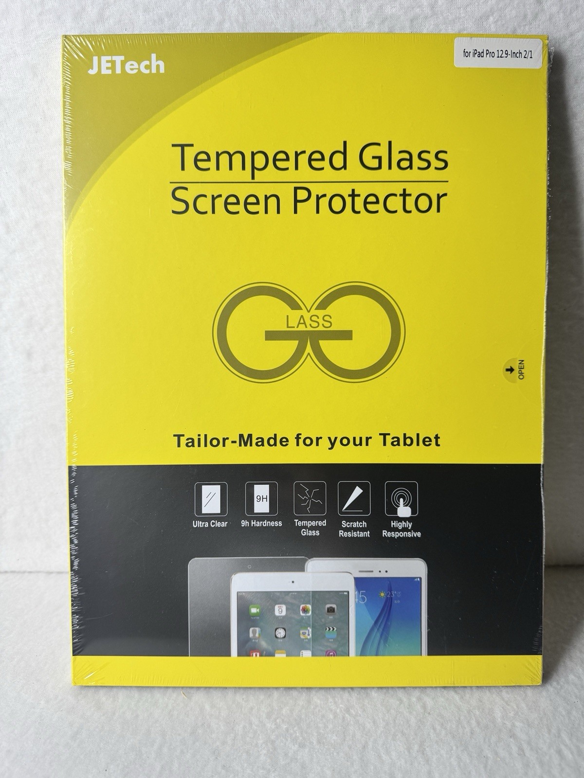 JETech Tempered Glass Screen Protector for iPad Pro 12.9" (1st & 2nd Gen)
