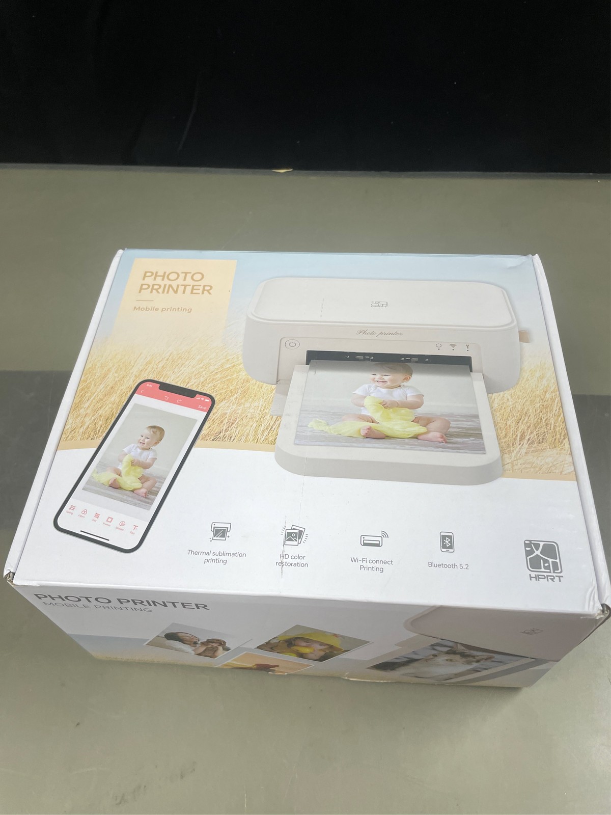 HPRT 4x6 Photo Printer with 108 Sheets & 2 Ribbons - Dye Sublimation Wireless Po