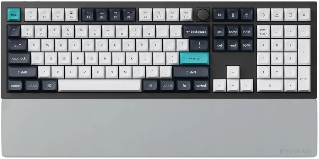 Keychron Gray Silicone Wrist Rest 17.6 Inch Full Size for K10 Pro K10 Keyboard