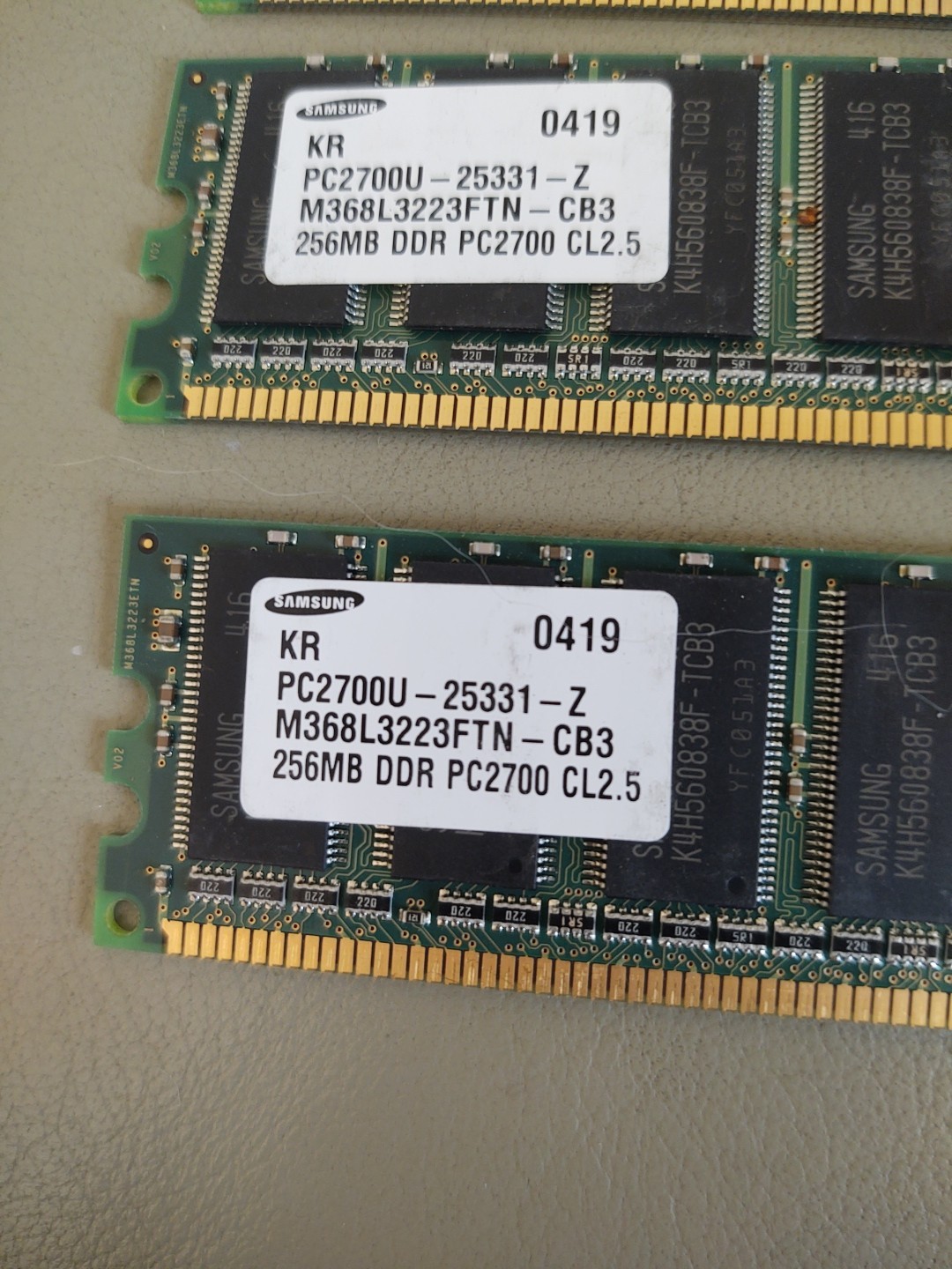 6 Samsung 256MB DDR PC2700-25331-Z Desktop Memory Ram chips M368L3223FTN-CB3