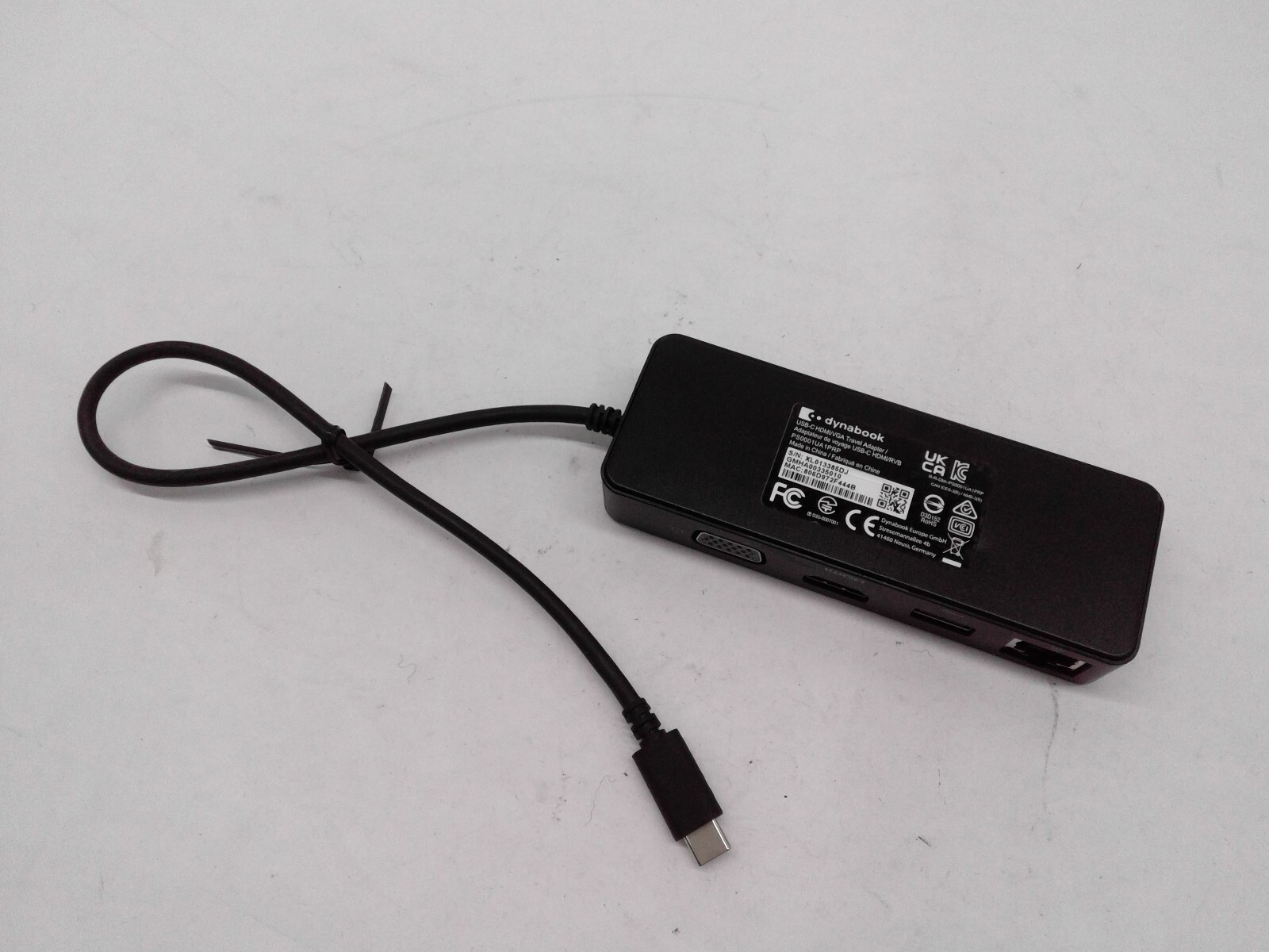 TOSHIBA DYNABOOK - Docking Station Hub USB-C - VGA, HDMI - GIGE PS0001UA1PRP