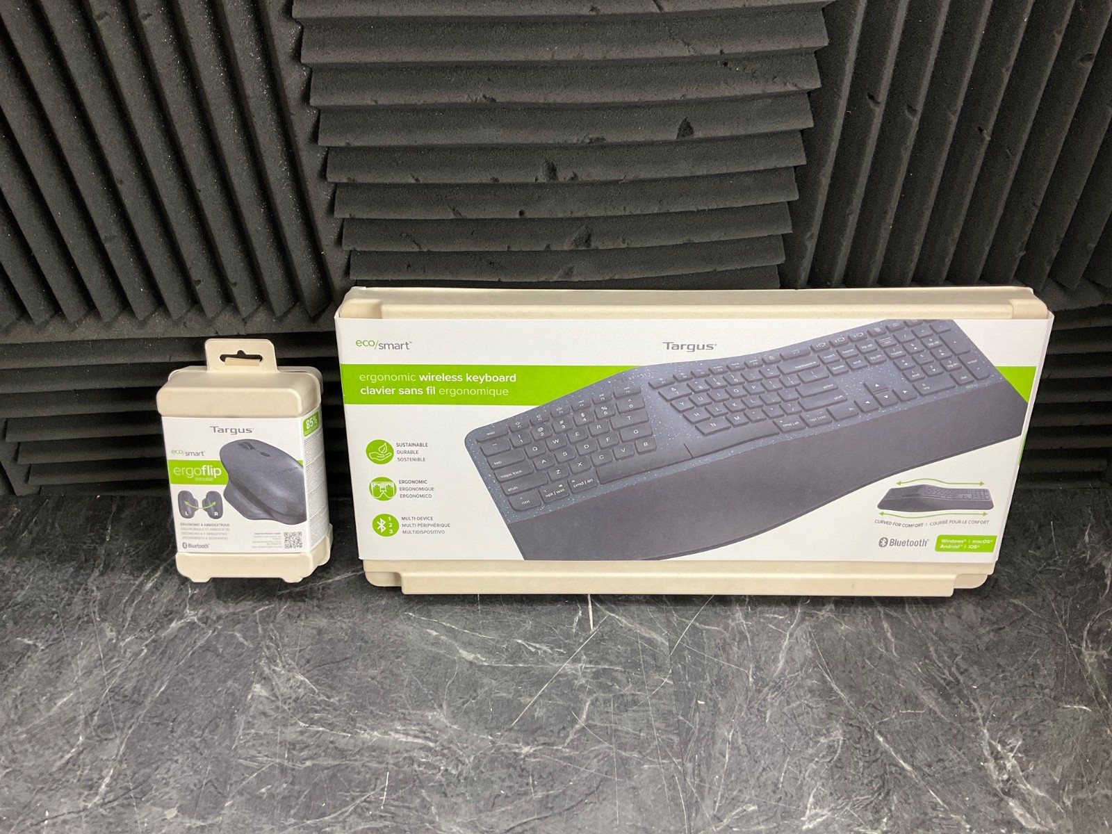 Targus EcoSmart Ergonomic Keyboard + ErgoFlip Mouse Combo AKM624USZ SEALED NEW✅✅