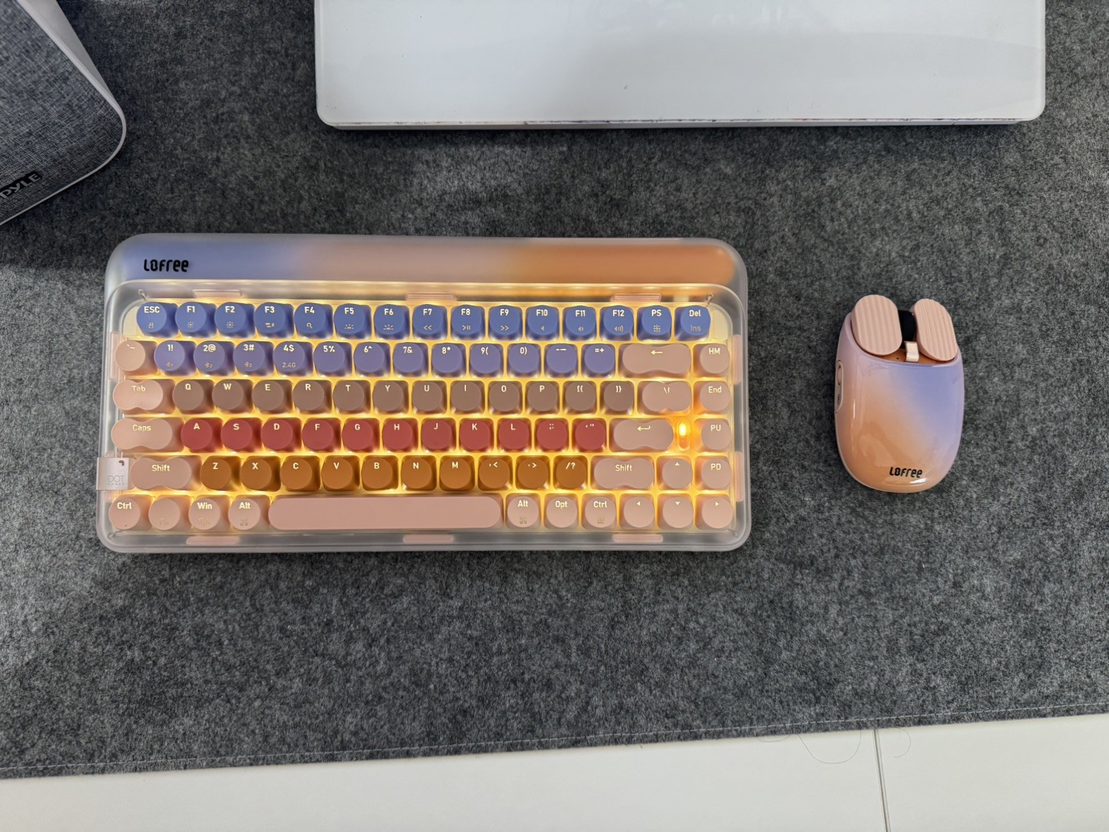 LOFREE DOT Sugar Color Mechanical Keyboard and matching Mouse - BUNDLE