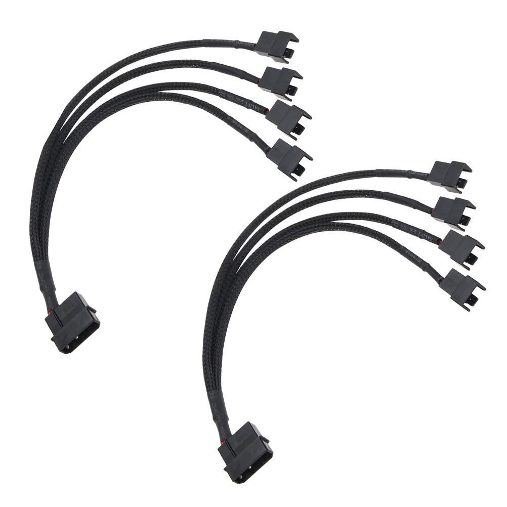 2 PCS Converter for Cooling Fan Adapter Cable Splitter Computer Connection