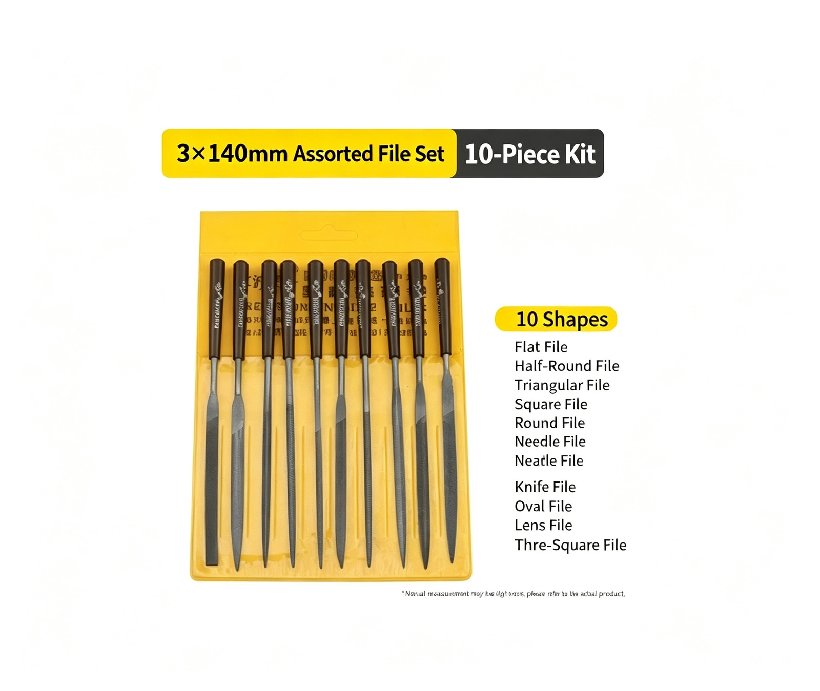 3D Print File Set Flat Half‑Round Triangle Files Model Deburring Finishing Tools