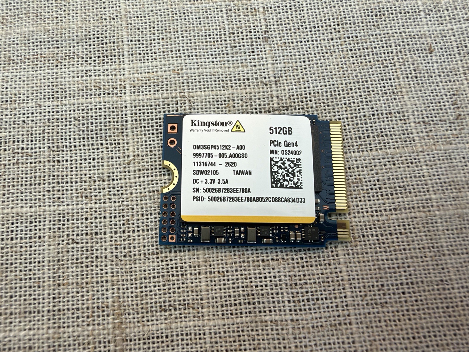 Kingston 512GB PCIe Gen 4 NVMe M.2 Internal SSD