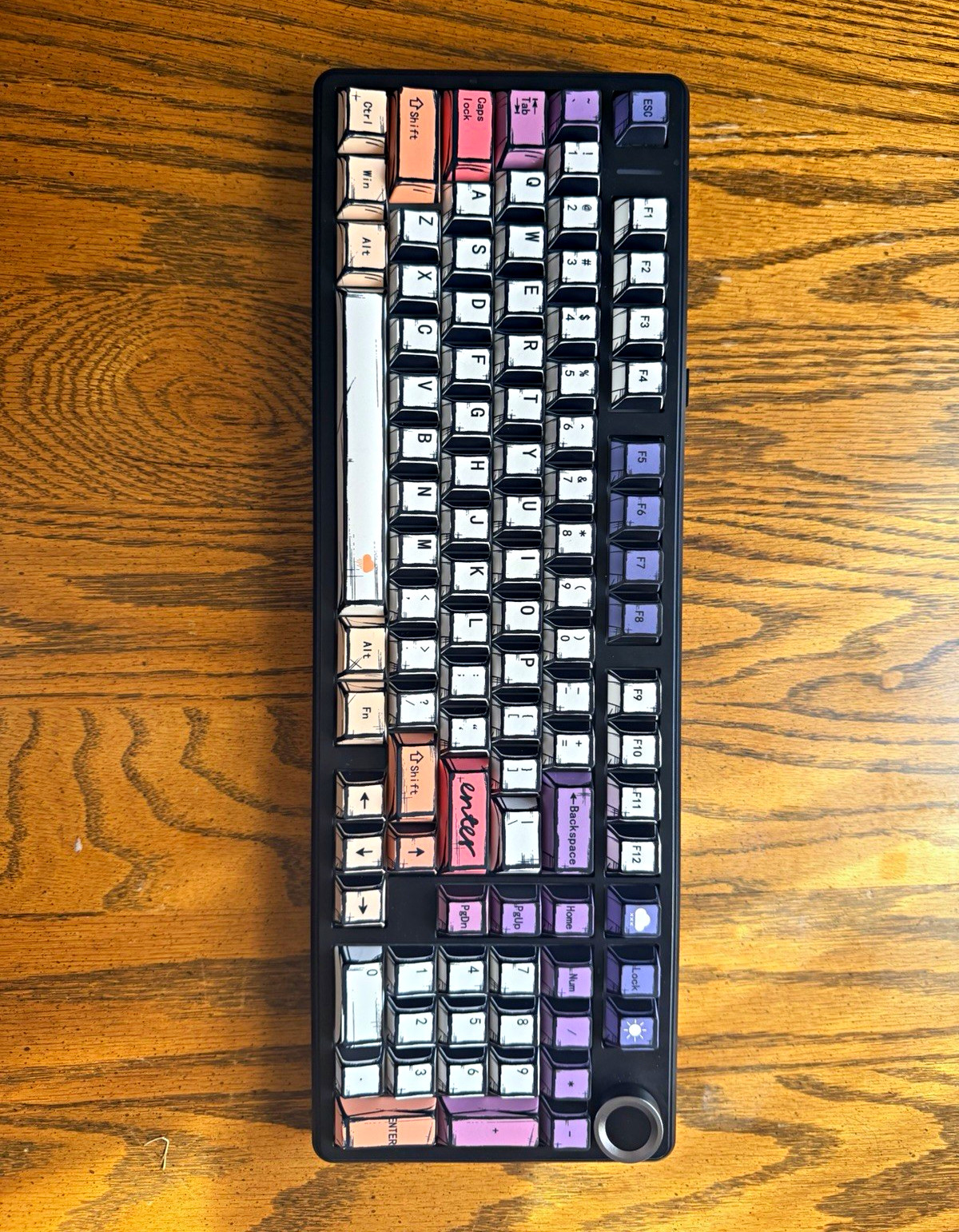 AULA F99 Pro Custom Mechanical Keyboard Manga Keycaps Sea Salt Pro Silent Switch