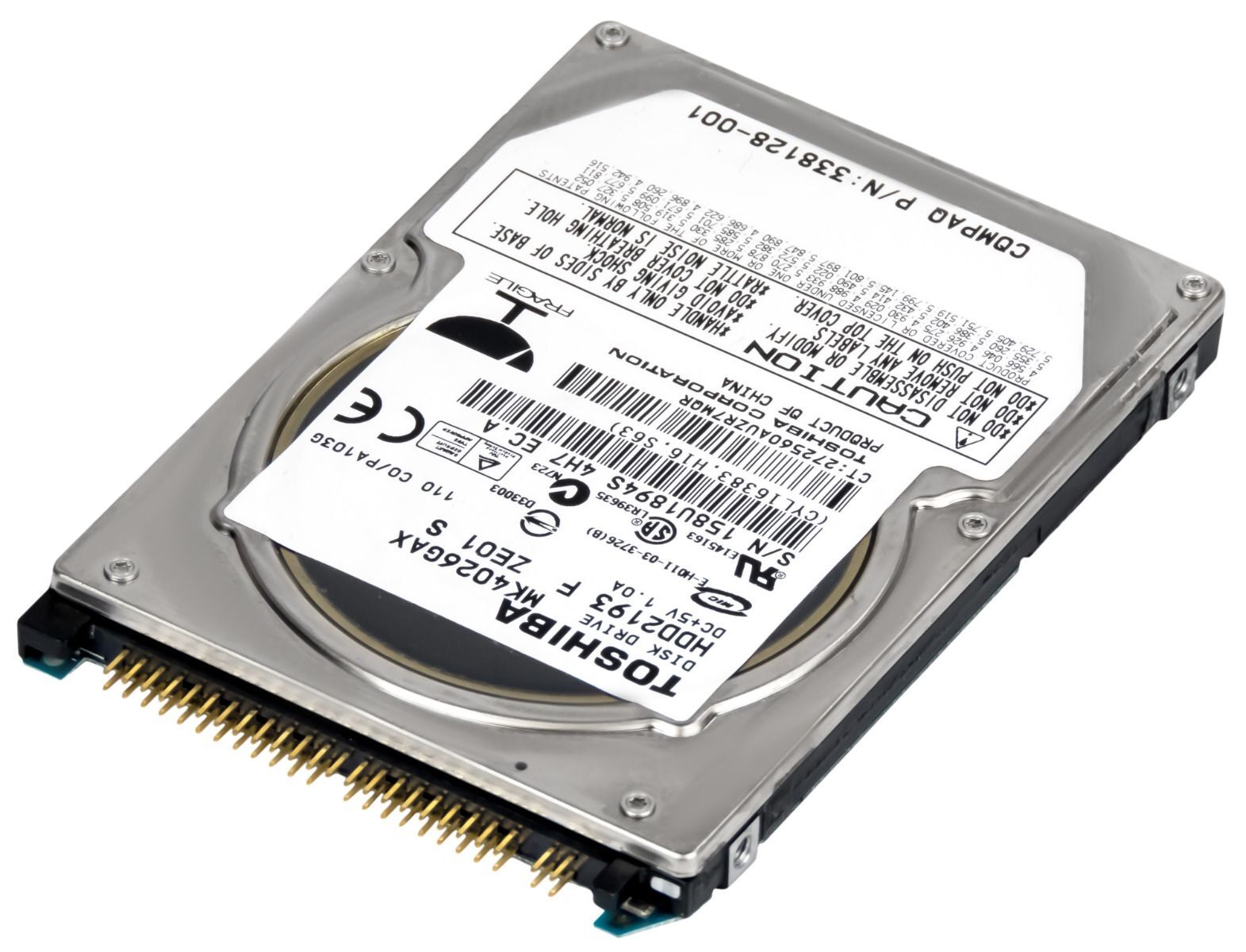HARD DRIVE TOSHIBA MK1016GAP 10GB 4200RPM 1MB CACHE PATA ATA IDE 2.5'' inch