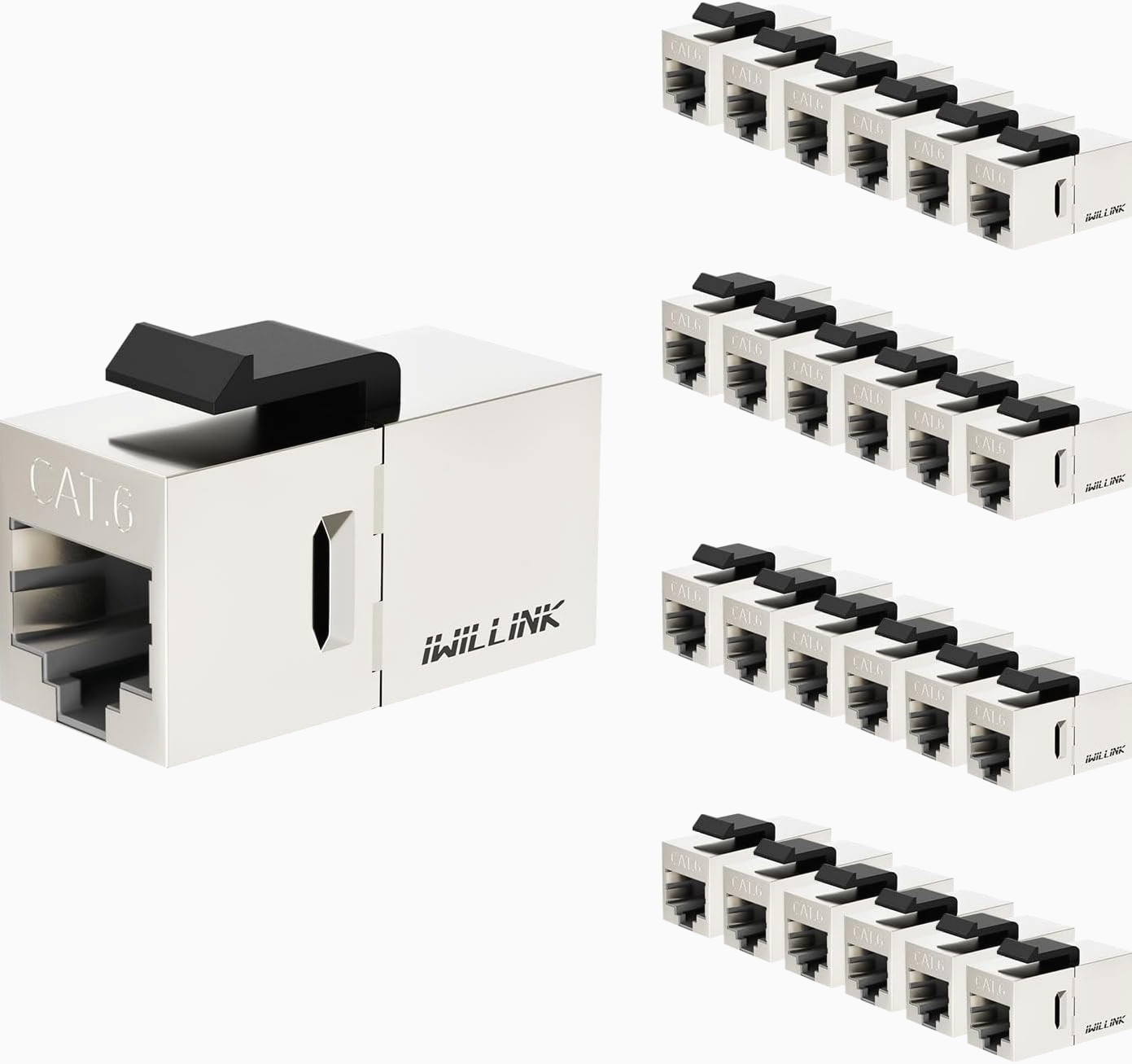 Cat6 Coupler RJ45 Cat6 Shielded Coupler 25-Pack Ethernet Coupler Female to Fe.