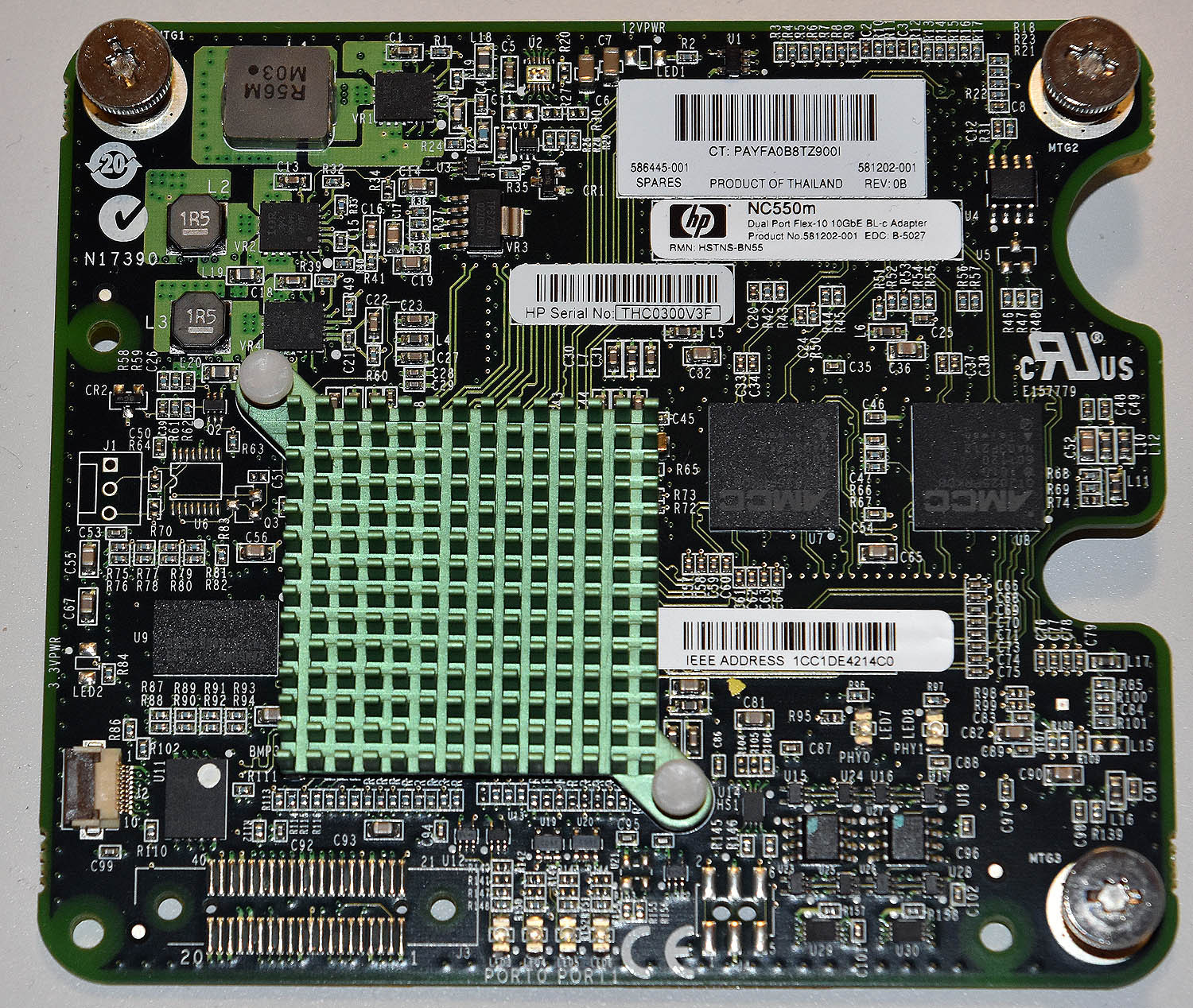HP NC550M 10GbE 2P Flex-10 ETHERNET NIC ADAPTER 581204-B21 586445-001 581202-001