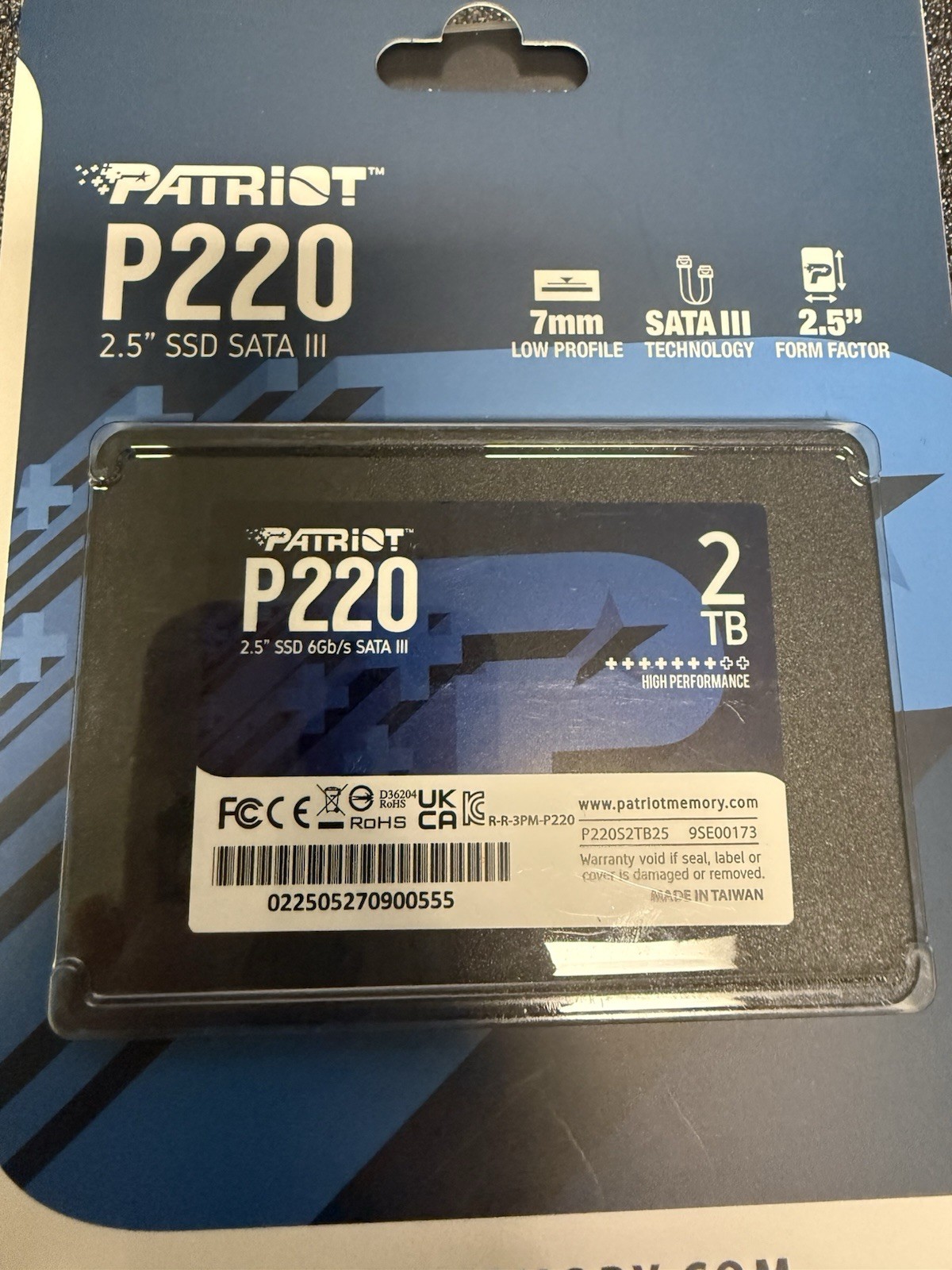PATRIOT Memory P220 2TB 2 TB 2.5" SATA III 2.5" P220S2TB25