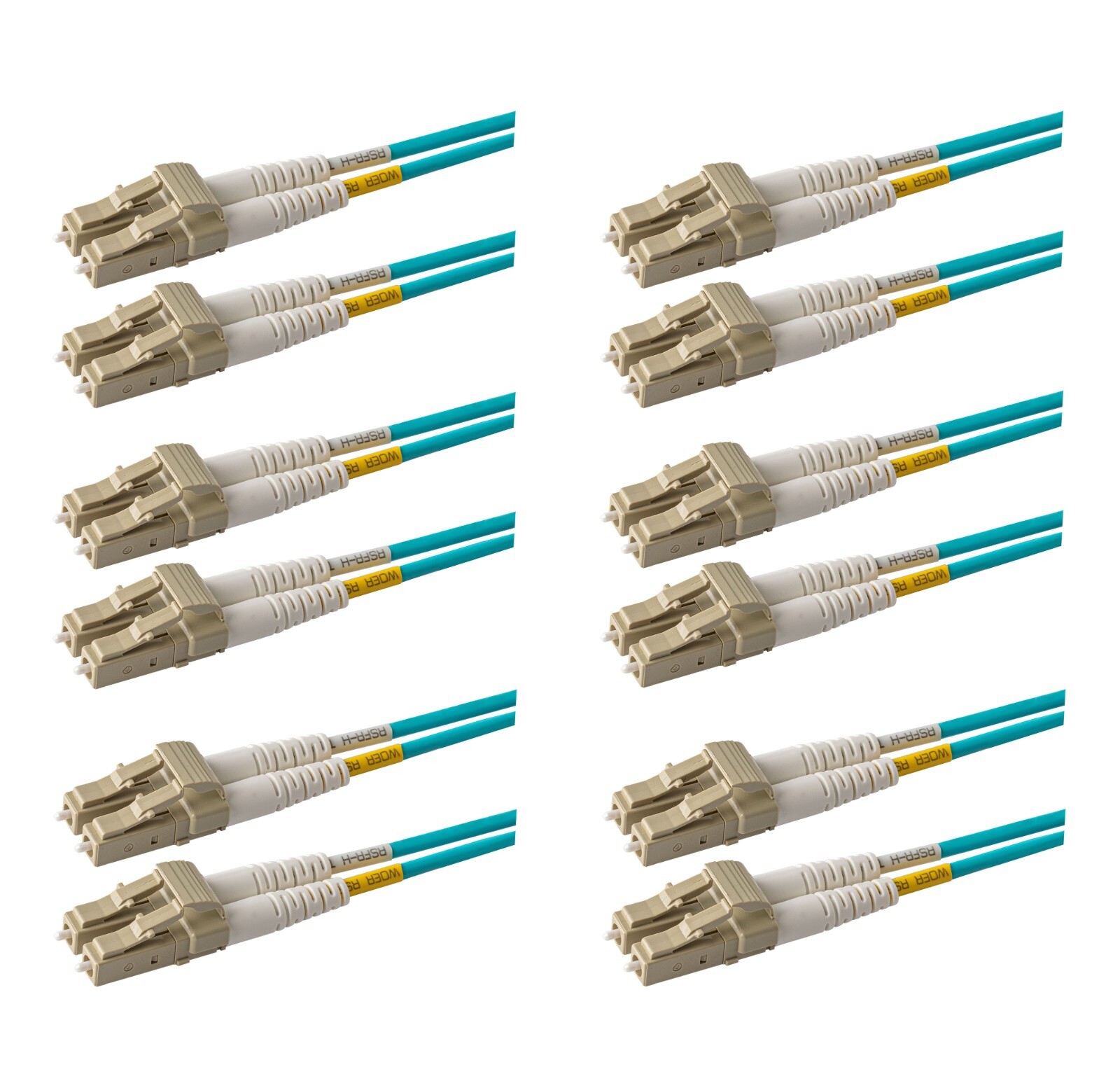 6-Pack 1.5 Meter OM4 LC to LC Duplex Multimode Fiber Patch Cable | Fast Shipping