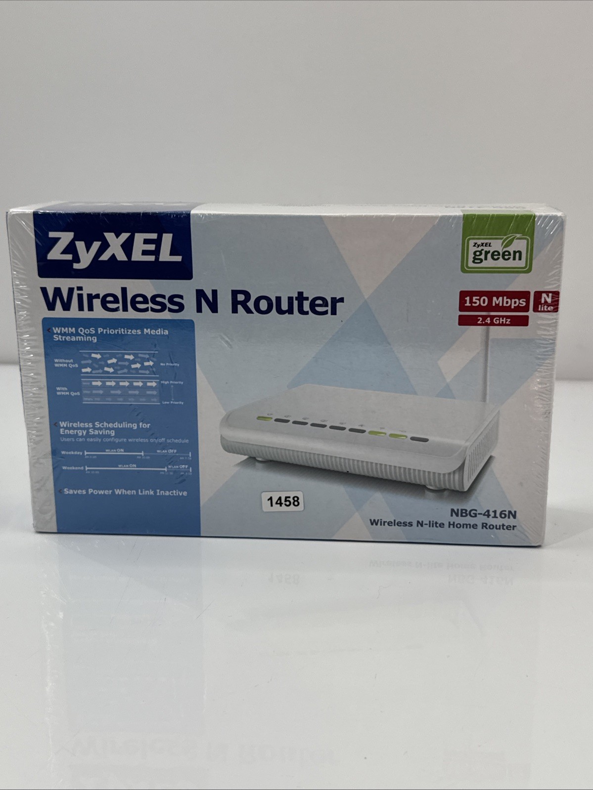 ZyXEL NBG-416N Wireless N Router 150 Mbps 2.4 GHz - New