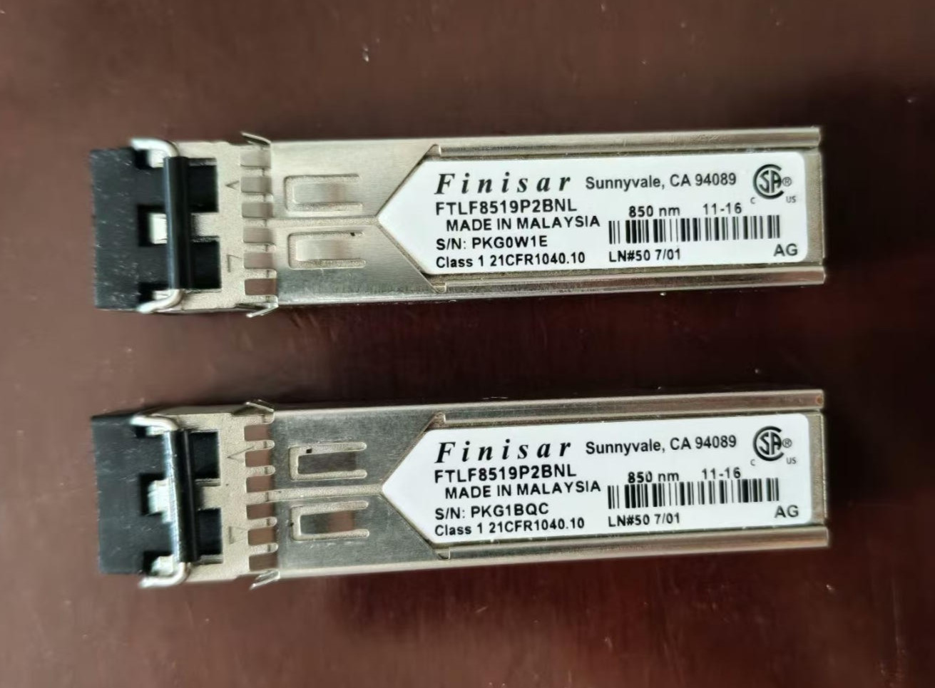 Lot of 10 Finisar FTLF8519P2BNL Optical module