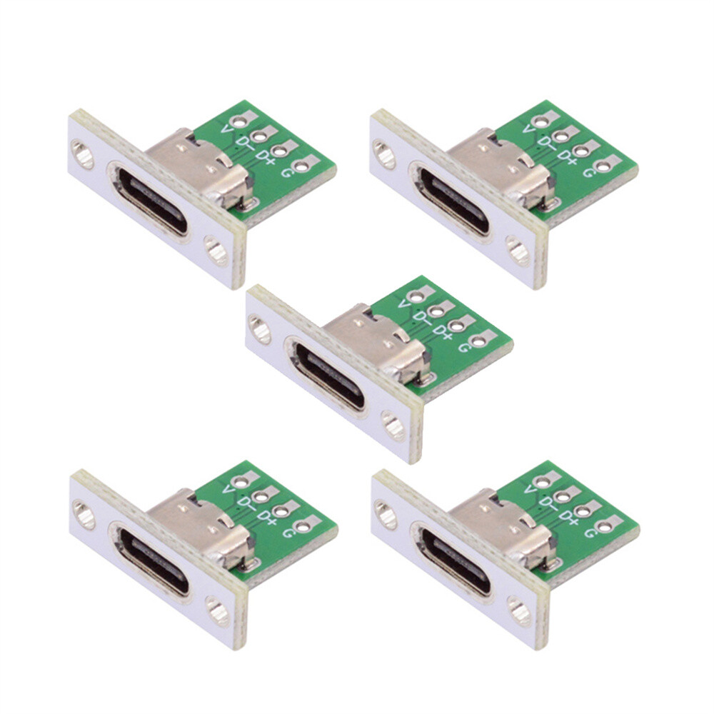 5pcs/set OEM DIY PCB Kit Type C Female Socket Connector Panel Mount Type USB2.0