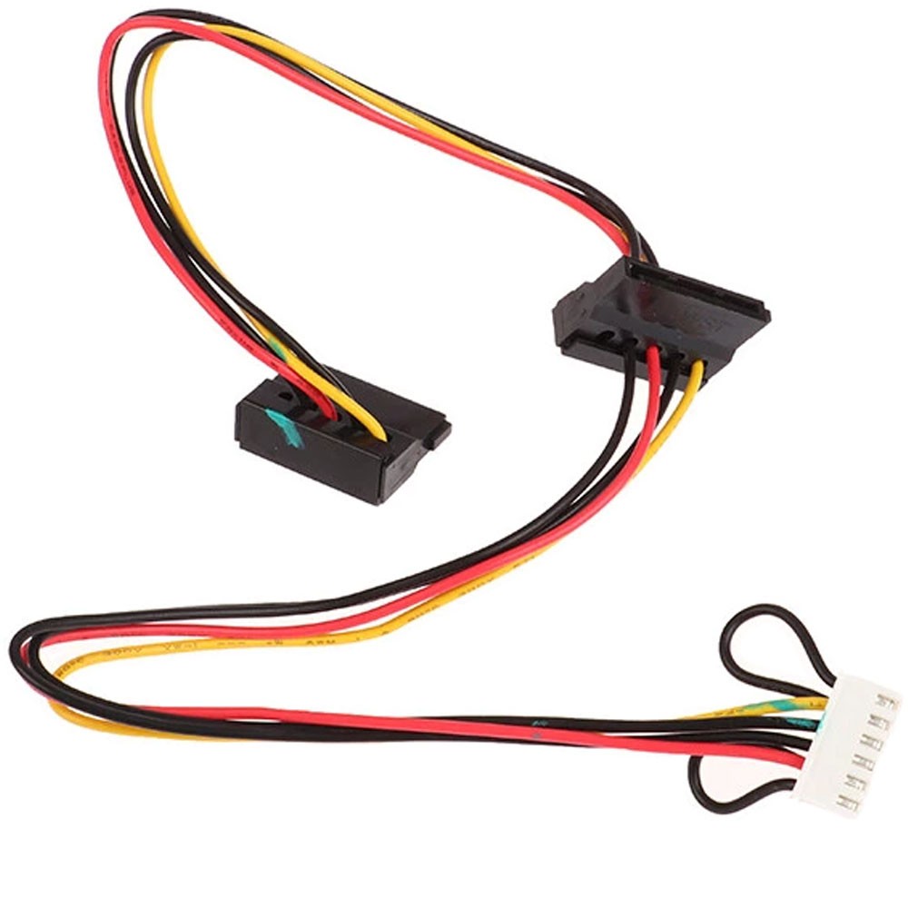 1/2PC 6 Pin To 2-Port HDD SATA Power Socket Cable Conector For Acer Computer US