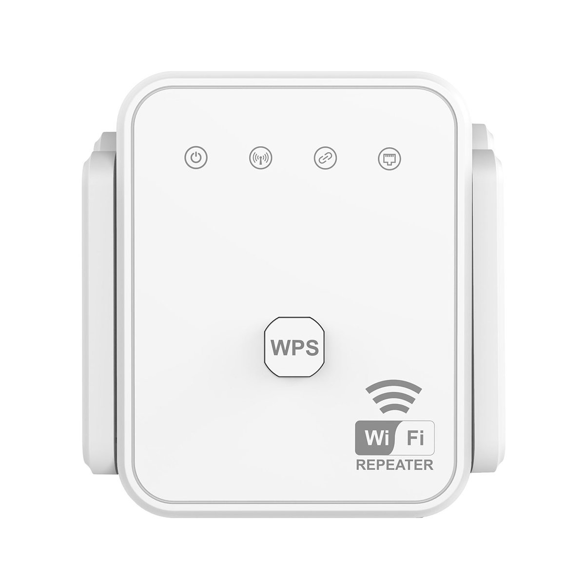 300M WiFi Extender Repeater Amplifier 2.4GHz Enhancer Booster 4-Antennas. White
