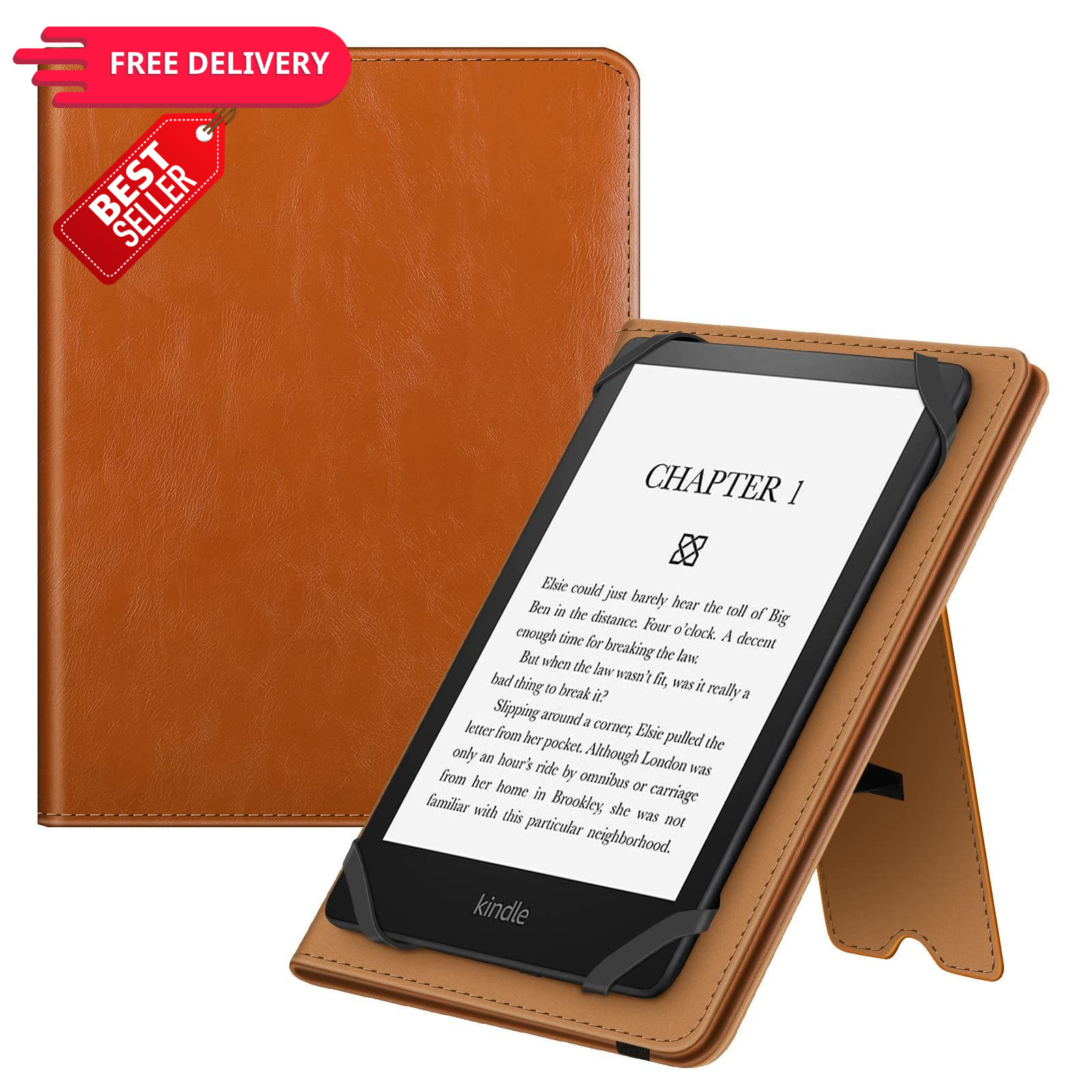 Fintie Universal Stand Case for 6-7 Inch Tablet eReader, Brown