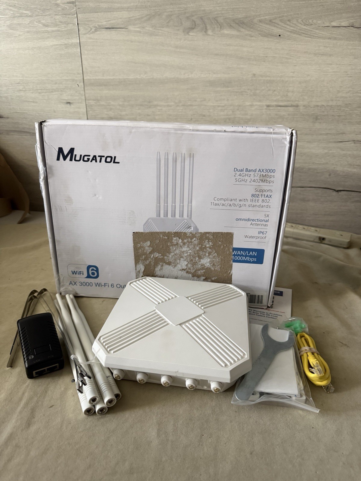 Mugatol AX3000 Outdoor WiFi 6 Extender / Access Point 5GHz - Starlink-Compatible