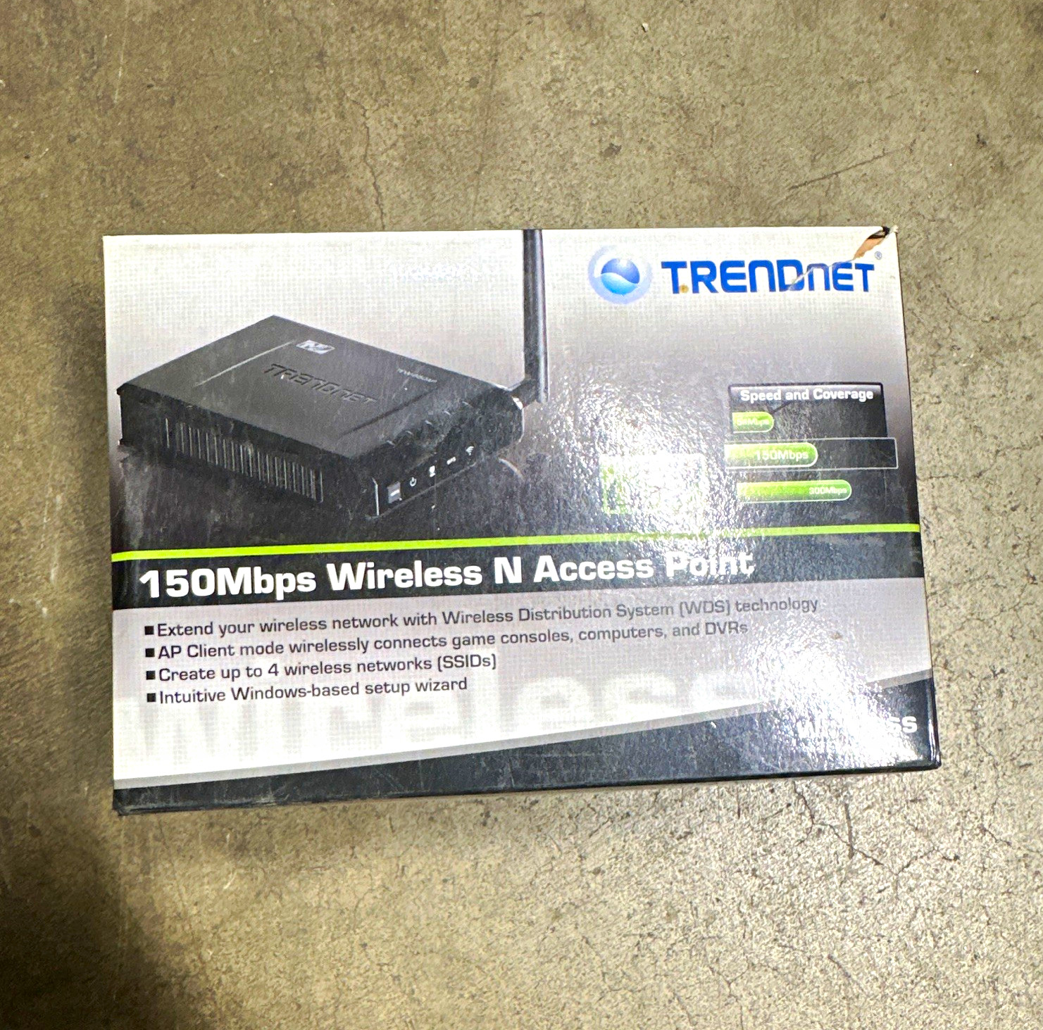 TRENDnet TEW-650AP Wireless N 150 Mbps Access Point, WPS, Black