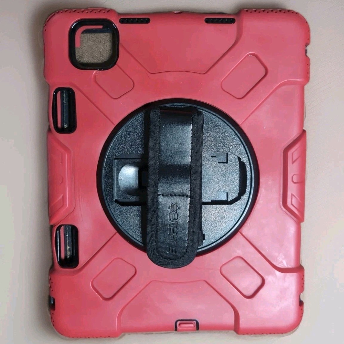 Apple IPad Pro 11 Rugged Case 2021 Red Protection Cover 360 Flip Strap Armor NIP
