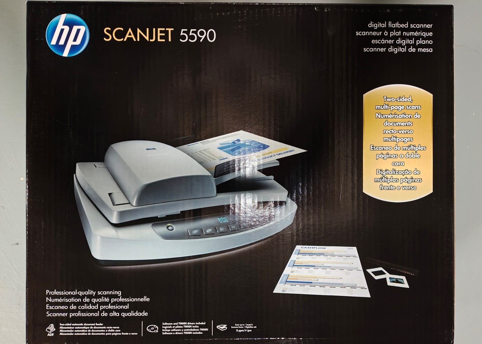 HP ScanJet 5590 Duplex Flatbed Scanner w/Auto Doc Feeder & 35mm Slide Accessory