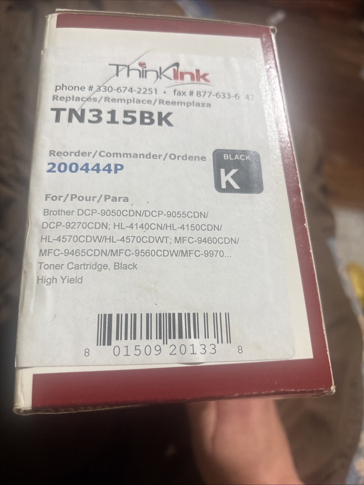 Toner Black Still Plastic Sealed Open Box