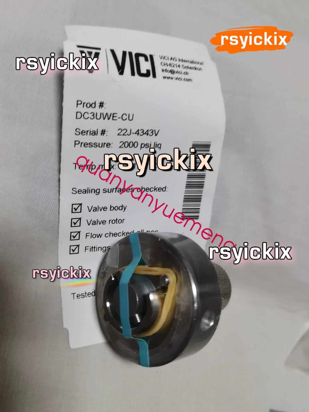 1PCS DC3UWE-CU VICI valve head new By DHL or FedEX