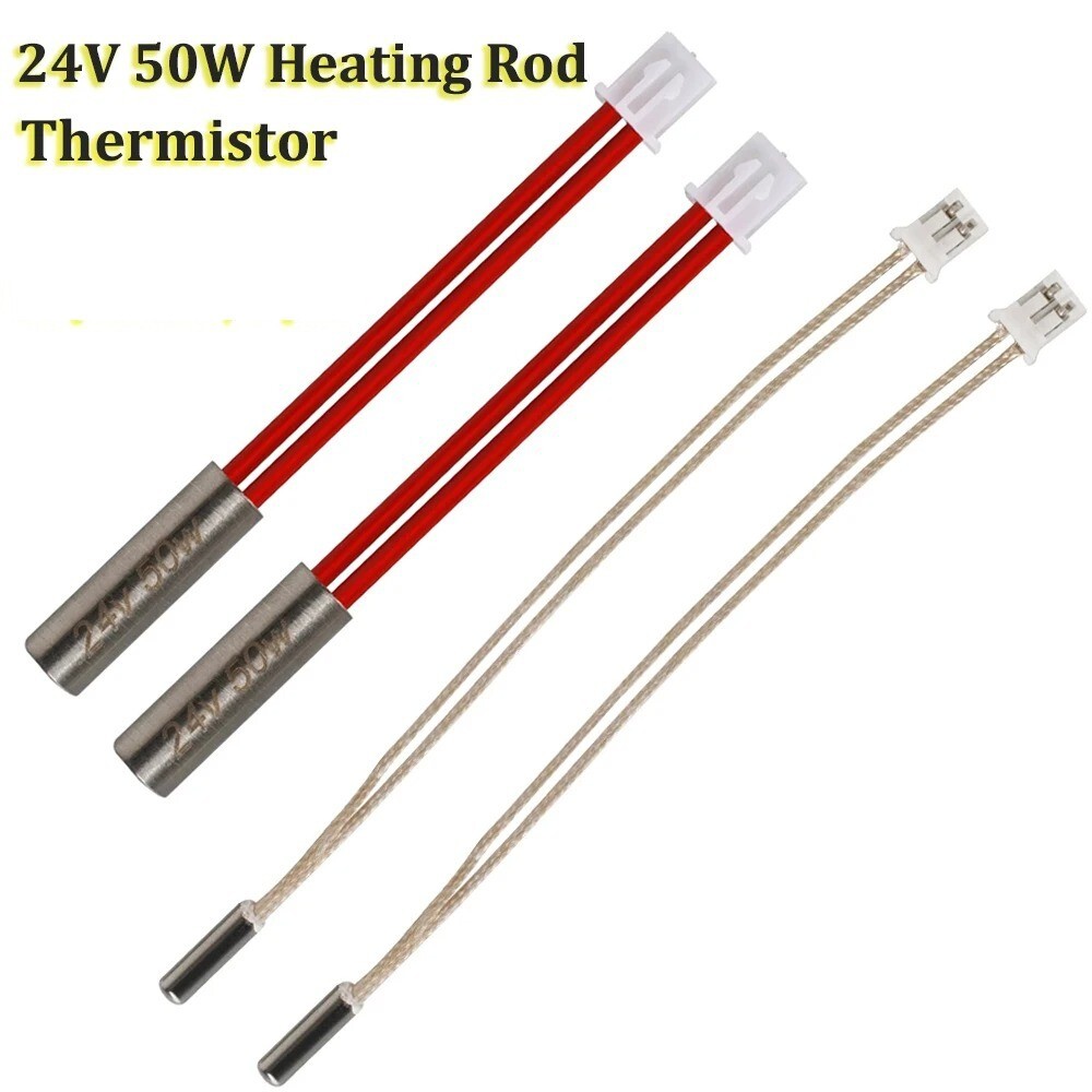 24V 50W Heating Tube For Elegoo Neptune 4/4 Pro Hotend Heating Rod Thermistor