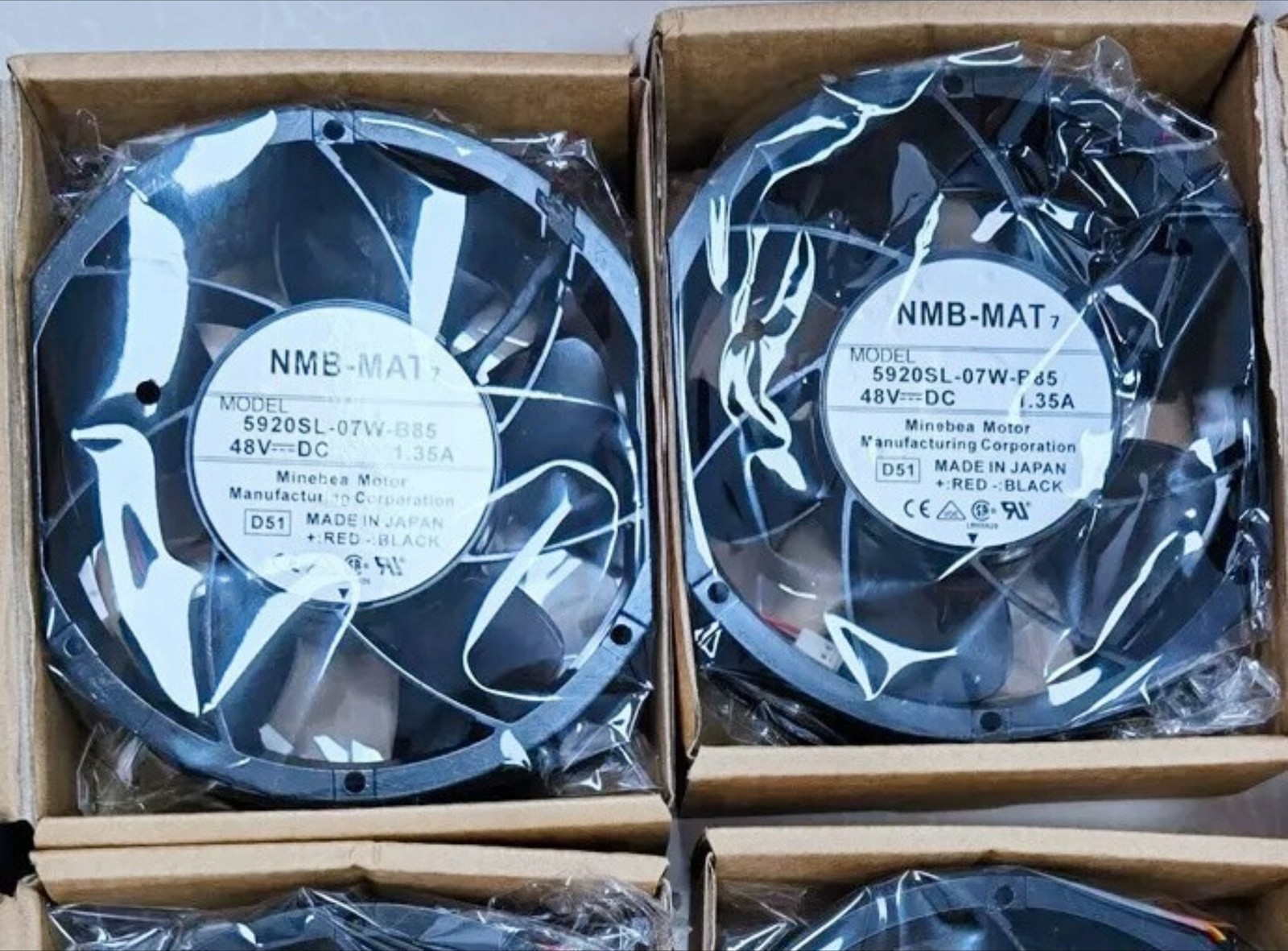 1PCS NEW 48V DC MODEL 5920SL-07W-B85 1.35A NMB-MAT 4wire Server cooling fan