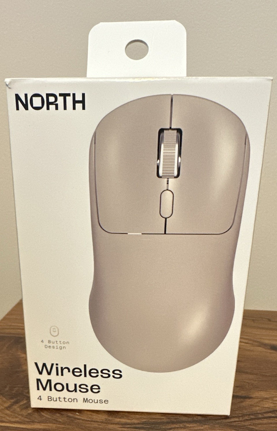 NORTH Wireless Mouse 4 Button Bluetooth & 2.4GHz USB Receiver 1600 DPI New