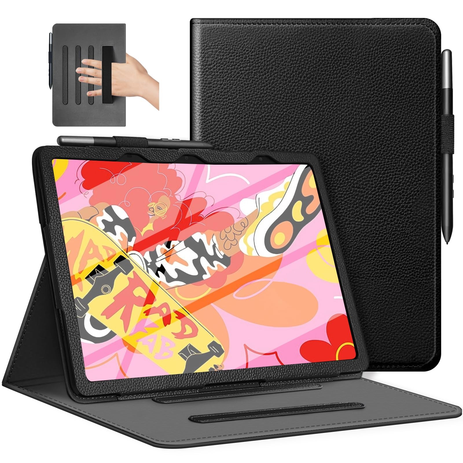 LaoShuSheng Case for XPPen Magic Drawing Pad Tablet 12.2 Inch, Premium Black