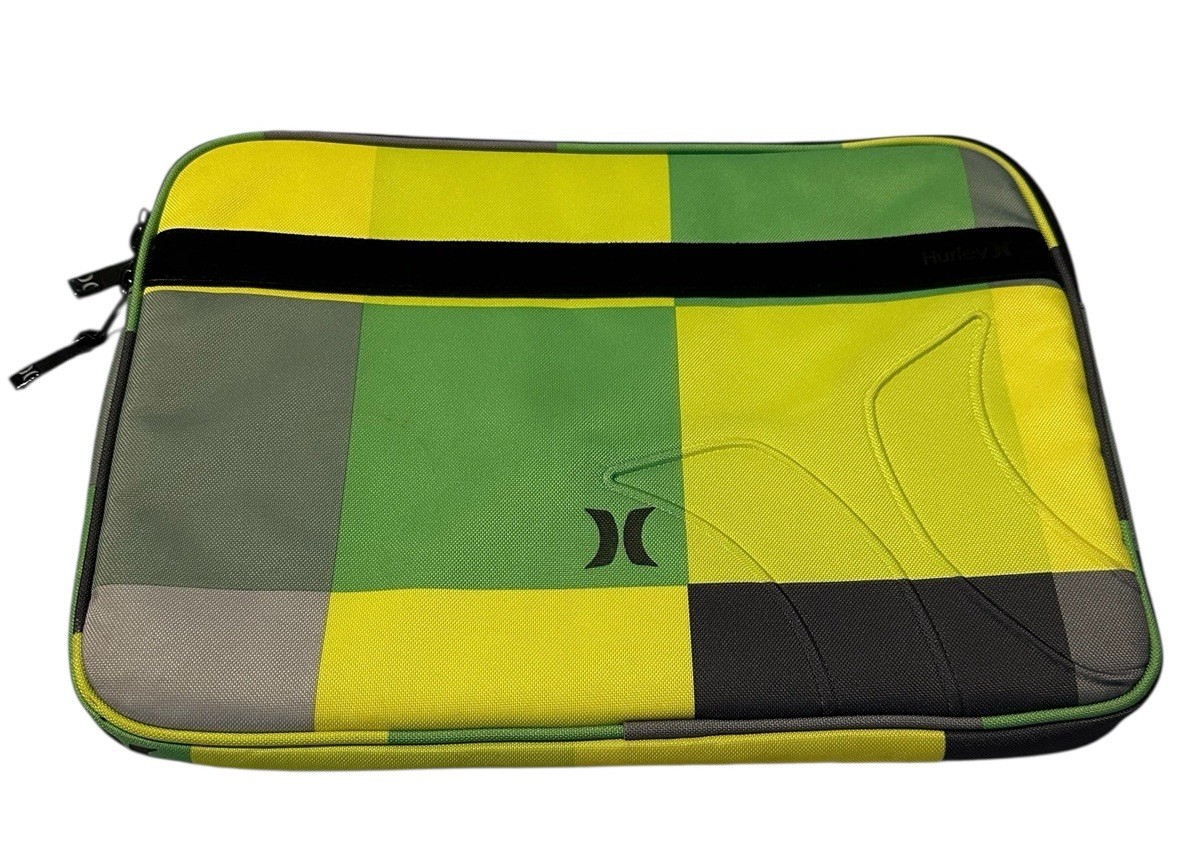 Hurley Logo Flourencent Color Blocked Soft Fuller Zip Computer Tablet Sleeve New