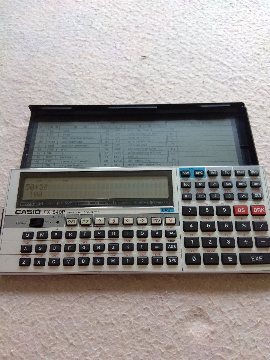 Casio FX-840P Pocket Computer Programmable Calculator Silver Cover Tested Used