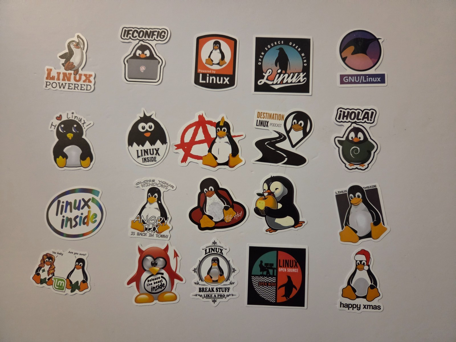 46pc Linux Sticker Tux Penguin Vinyl Decals Laptop Mac PC Open Source Tech 🍁